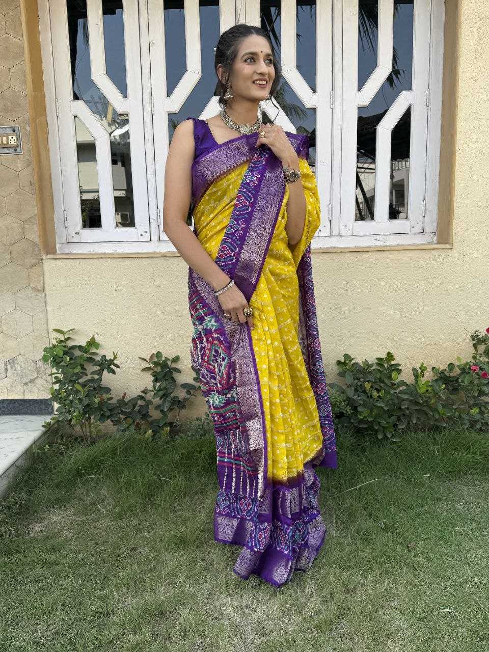 YNF COTTON SILK KESH117 RWC83 SAREES WHOLESALE COTTON BANDHANI JACQUARD SILK YELLOW SAREES MANUFACTURER - Deevit International