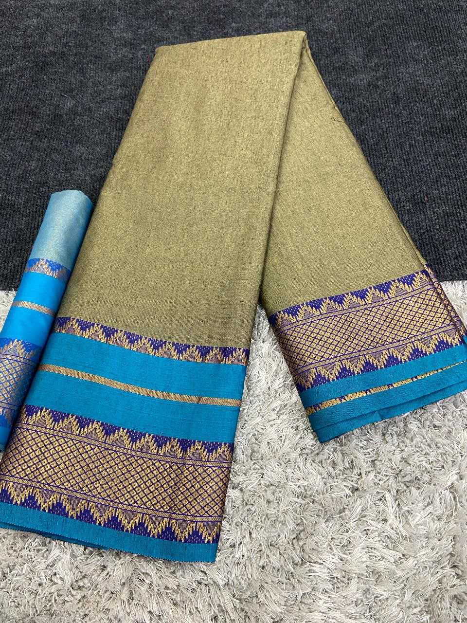 YNF COTTON SILK KESH245 RNF03 SAREES WHOLESALE JACQUARD ZARI BORDER COTTON SILK SAREES MANUFACTURER - Deevit International