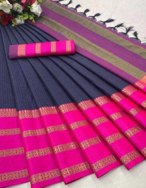 YNF COTTON SILK KESH245 RNF07 SAREES WHOLESALE JACQUARD COTTON SILK SAREES MANUFACTURER - Deevit International