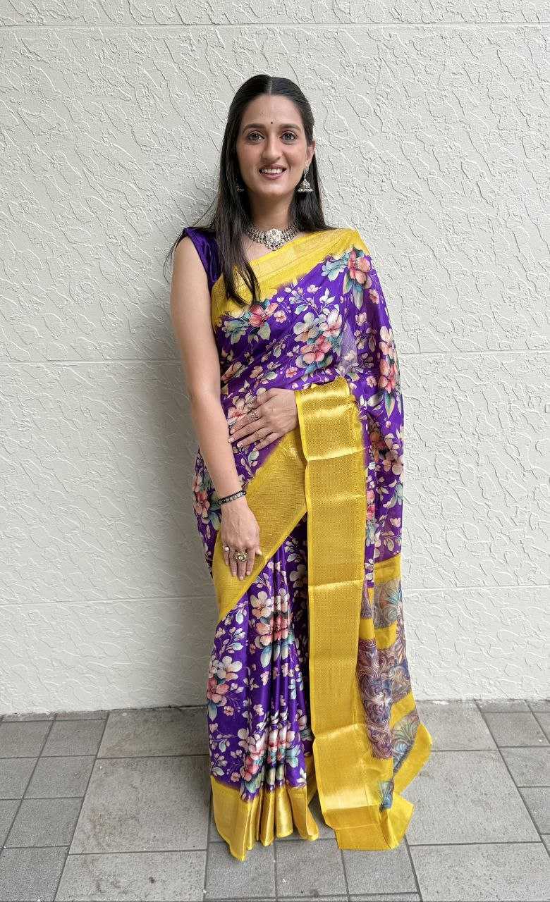 YNF DOLA SILK KESH117 RWC103 SILK SAREES WHOLESALE FESTIVAL SILK DOLA SILK ZARI BORDER SILK PRINTED SILK SAREES MANUFACTURER - Deevit International