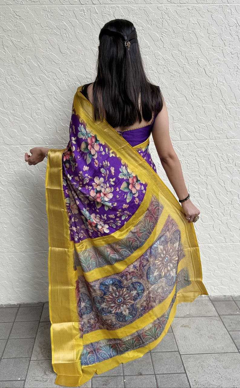 YNF DOLA SILK KESH117 RWC103 SILK SAREES WHOLESALE FESTIVAL SILK DOLA SILK ZARI BORDER SILK PRINTED SILK SAREES MANUFACTURER - Deevit International