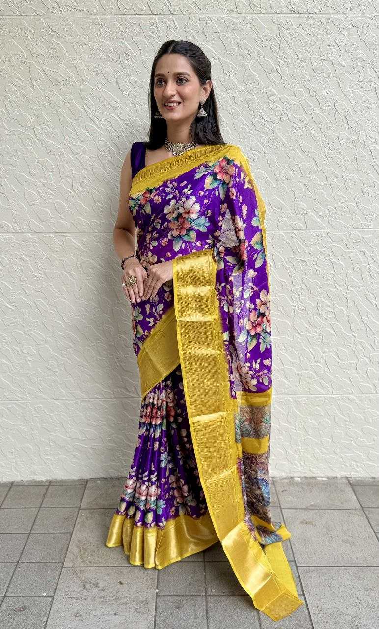 YNF DOLA SILK KESH117 RWC103 SILK SAREES WHOLESALE FESTIVAL SILK DOLA SILK ZARI BORDER SILK PRINTED SILK SAREES MANUFACTURER - Deevit International