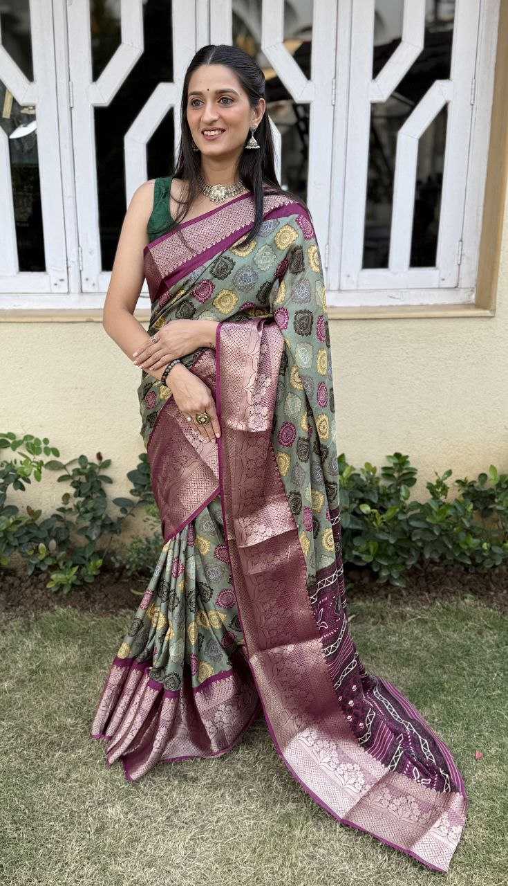 YNF DOLA SILK KESH117 RWC104 SILK SAREES WHOLESALE FESTIVAL SILK DOLA SILK ZARI BORDER SILK PRINTED SILK SAREES MANUFACTURER - Deevit International