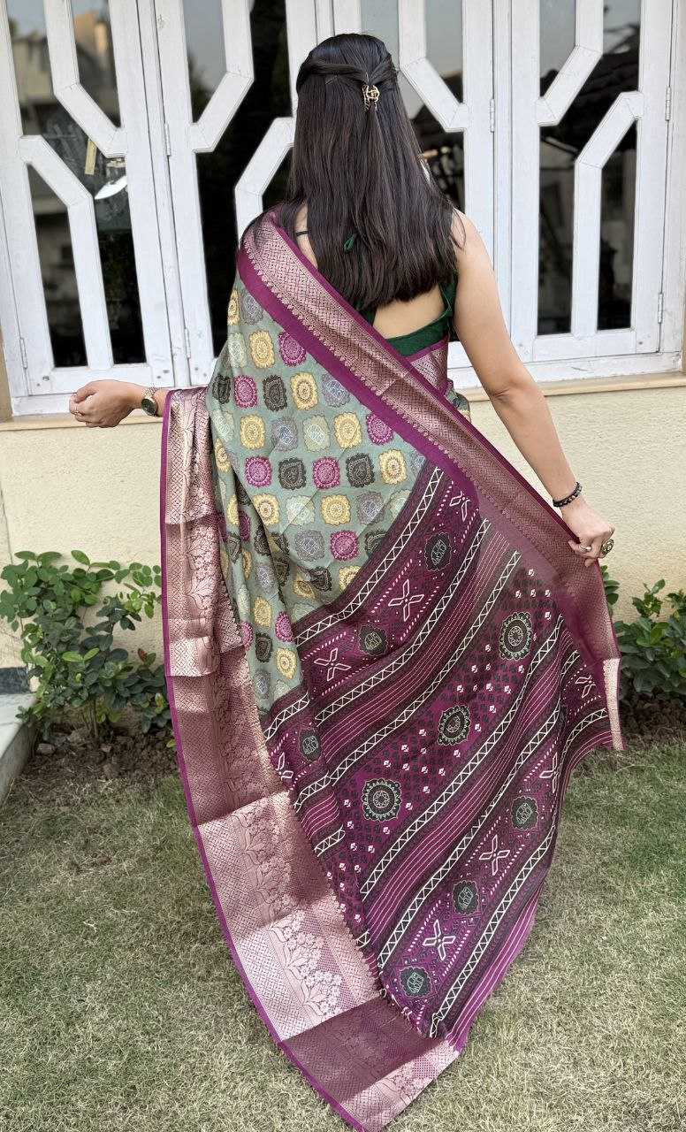 YNF DOLA SILK KESH117 RWC104 SILK SAREES WHOLESALE FESTIVAL SILK DOLA SILK ZARI BORDER SILK PRINTED SILK SAREES MANUFACTURER - Deevit International