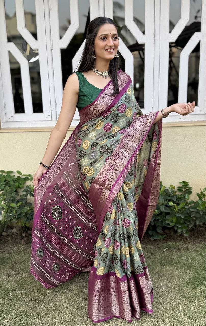 YNF DOLA SILK KESH117 RWC104 SILK SAREES WHOLESALE FESTIVAL SILK DOLA SILK ZARI BORDER SILK PRINTED SILK SAREES MANUFACTURER - Deevit International