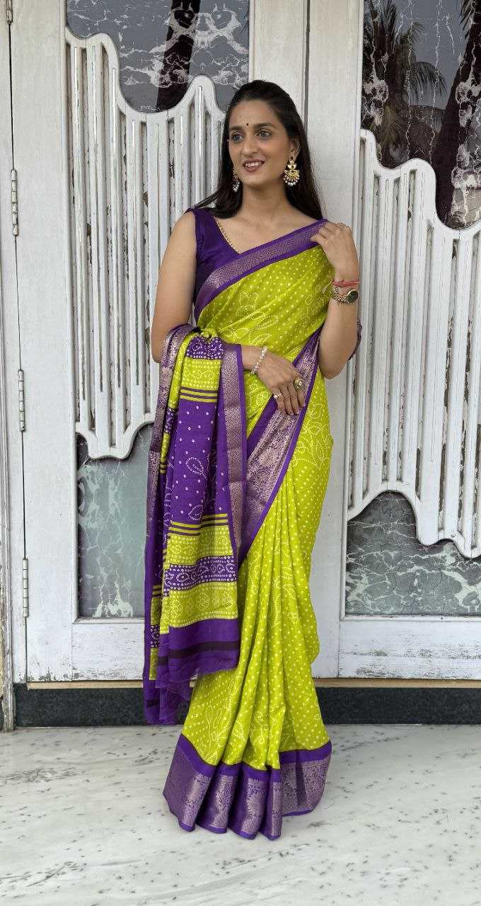 YNF DOLA SILK KESH117 RWC37 SILK SAREES WHOLESALE DOLA SILK ZARI BORDER SILK UNIFORM BANDHANI SAREES MANUFACTURER - Deevit International