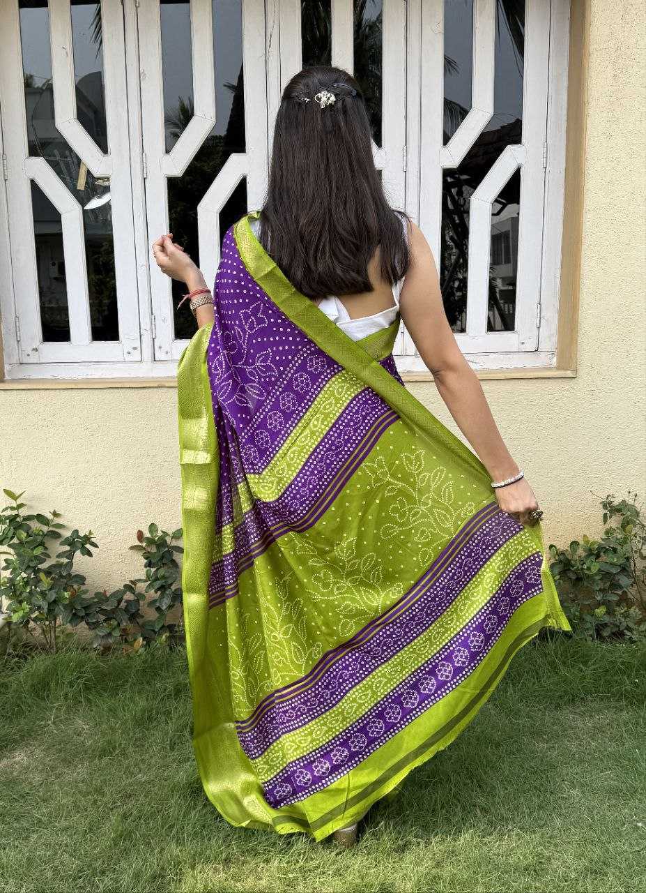 YNF DOLA SILK KESH117 RWC41 SILK SAREES WHOLESALE DOLA SILK ZARI BORDER SILK UNIFORM BANDHANI PURPLE SILK SAREES MANUFACTURER - Deevit International