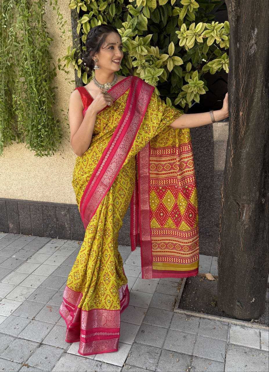 YNF DOLA SILK KESH117 RWC70 SILK SAREES WHOLESALE DOLA SILK ZARI BORDER SILK YELLOW SILK SAREES MANUFACTURER - Deevit International