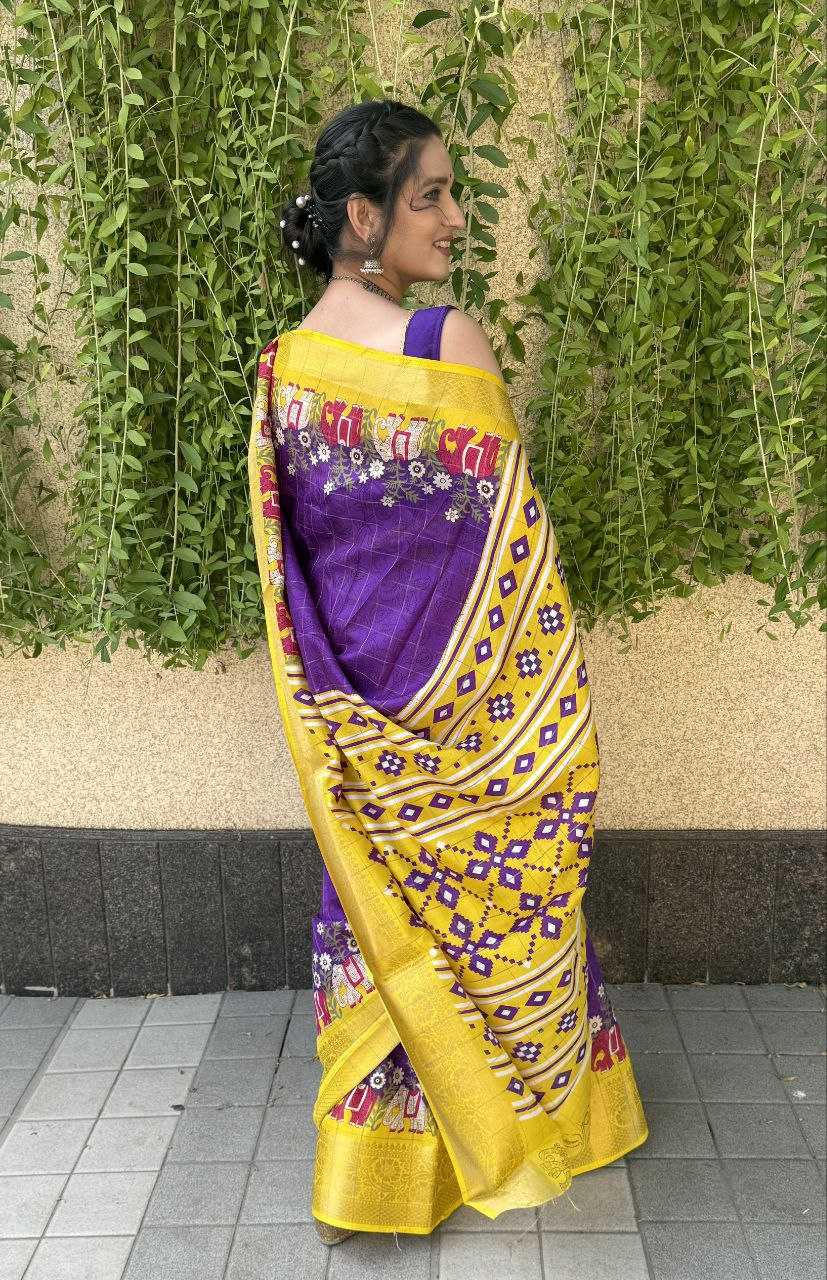 YNF DOLA SILK KESH117 RWC74 SILK SAREES WHOLESALE DOLA SILK PURE ZARI SILK PURPLE SILK SAREES MANUFACTURER - Deevit International