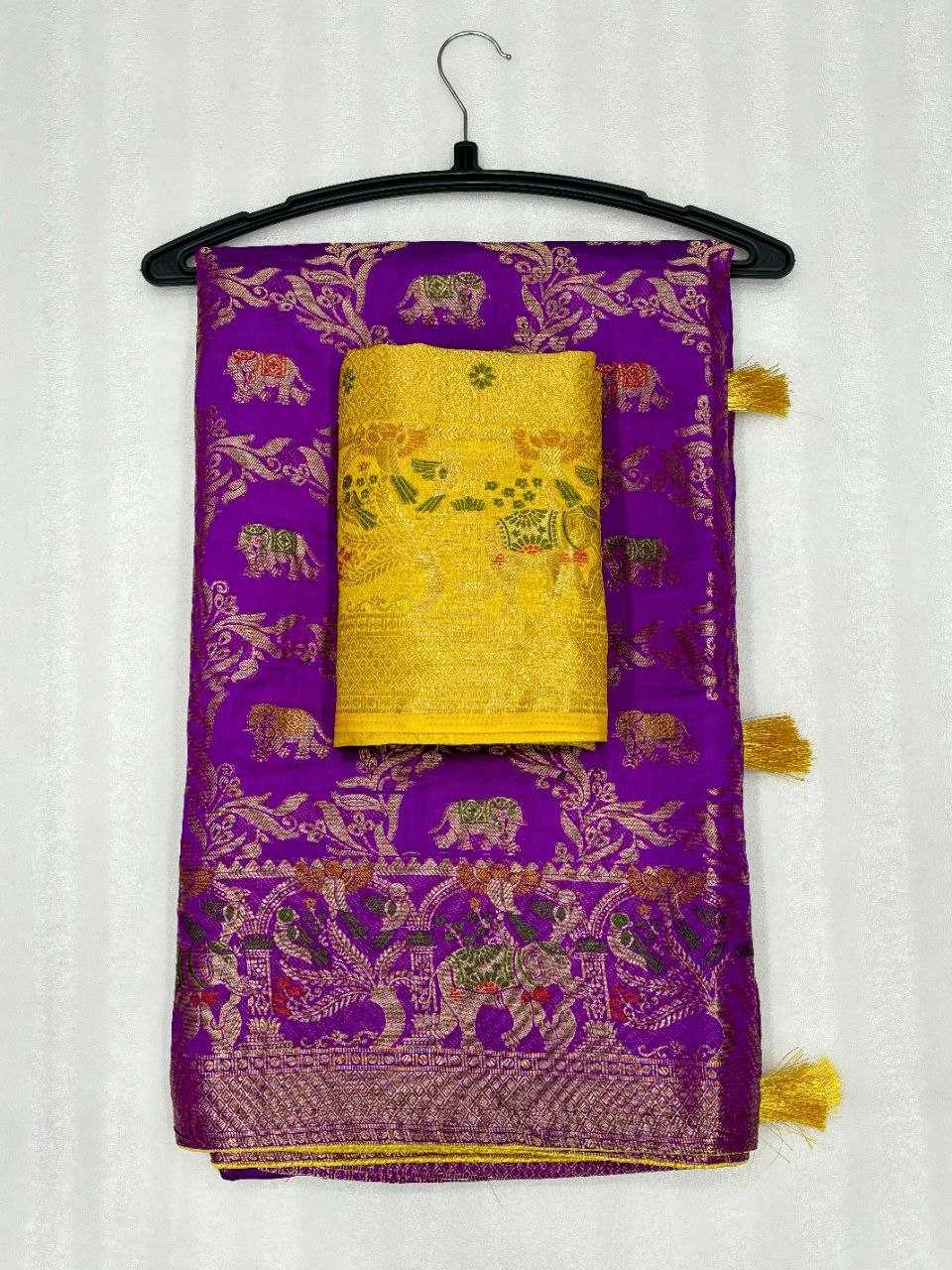 YNF DOLA SILK KESH213 RIN08 SILK SAREES WHOLESALE DOLA SILK ZARI BORDER SILK PURPLE WEDDING OUTFITS SAREES MANUFACTURER - Deevit International