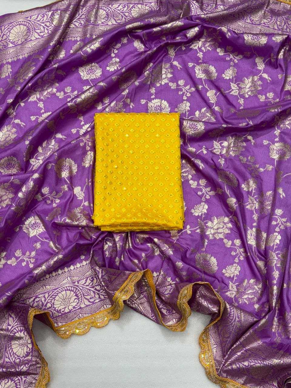 YNF DOLA SILK KESH213 RIN14 SAREES WHOLESALE DOLA SILK PURE ZARI SILK PURPLE SAREES MANUFACTURER - Deevit International