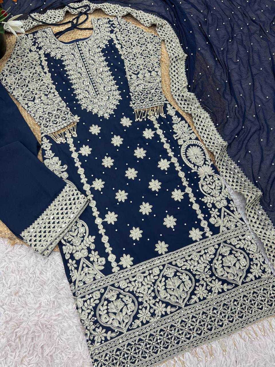 YNF FAUX GEORGETTE KESH121 1654 SUITS & DRESSES WHOLESALE EMBROIDERY GEORGETTE WEDDING LADIES PAKISTANI SUITS MANUFACTURER - Deevit International