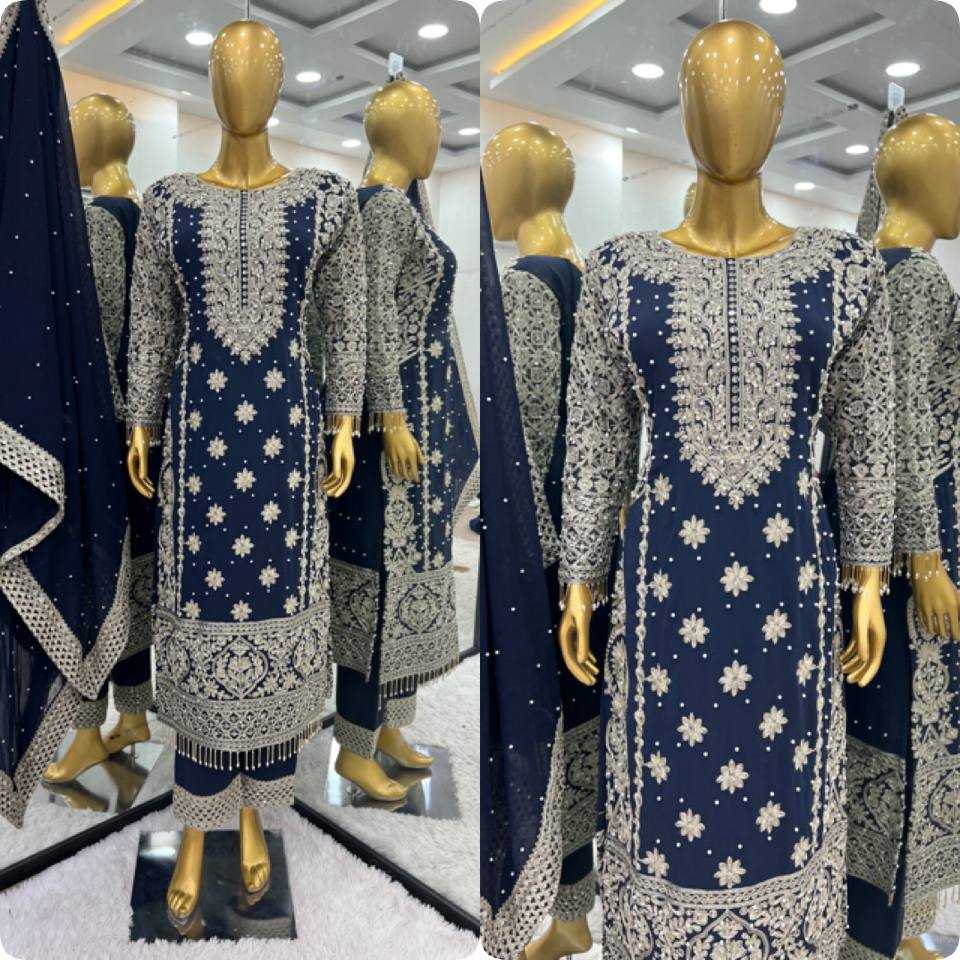 YNF FAUX GEORGETTE KESH121 1654 SUITS & DRESSES WHOLESALE EMBROIDERY GEORGETTE WEDDING LADIES PAKISTANI SUITS MANUFACTURER - Deevit International