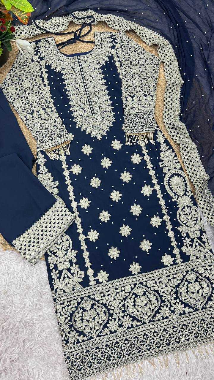 YNF FAUX GEORGETTE KESH121 1654 SUITS & DRESSES WHOLESALE EMBROIDERY GEORGETTE WEDDING LADIES PAKISTANI SUITS MANUFACTURER - Deevit International