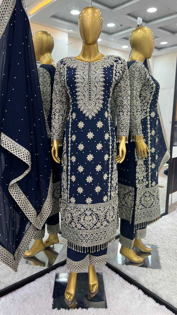 YNF FAUX GEORGETTE KESH121 1654 SUITS & DRESSES WHOLESALE EMBROIDERY GEORGETTE WEDDING LADIES PAKISTANI SUITS MANUFACTURER - Deevit International