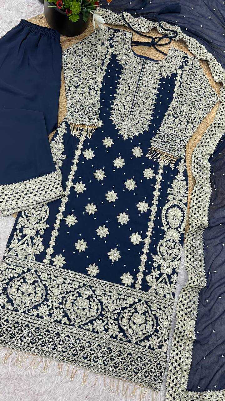 YNF FAUX GEORGETTE KESH121 1654 SUITS & DRESSES WHOLESALE EMBROIDERY GEORGETTE WEDDING LADIES PAKISTANI SUITS MANUFACTURER - Deevit International