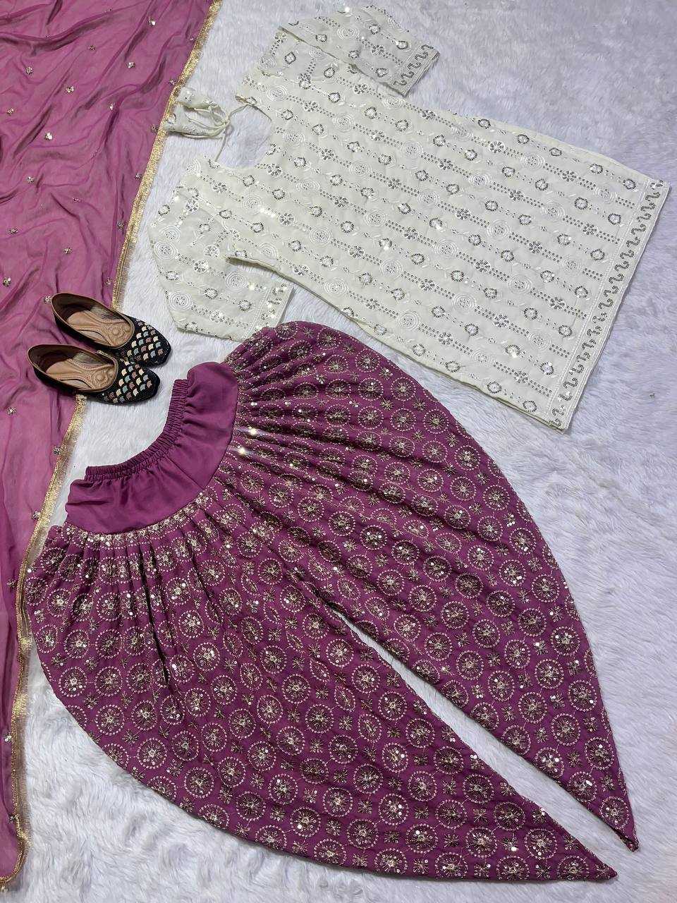 YNF FAUX GEORGETTE KESH144 1184 SUITS & DRESSES WHOLESALE EMBROIDERY DHOTI SALWAR GEORGETTE SUITS MANUFACTURE - Deevit International