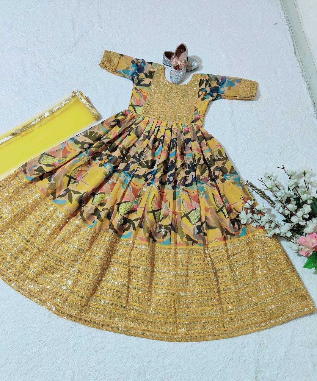 YNF FAUX GEORGETTE KESH168 MNT48 KIDS WEAR WHOLESALE KIDS GOWNS KIDS TRADITIONAL OUTFITS KIDS ETHNIC GOWNS KIDS FESTIVE WEAR  MANUFACTURER - Deevit International