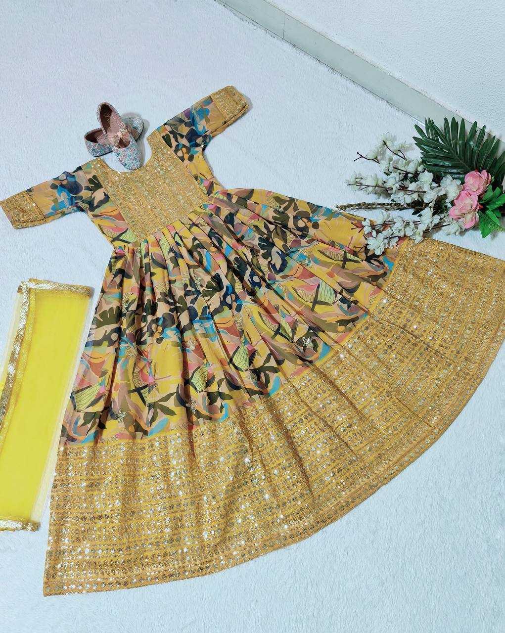 YNF FAUX GEORGETTE KESH168 MNT48 KIDS WEAR WHOLESALE KIDS GOWNS KIDS TRADITIONAL OUTFITS KIDS ETHNIC GOWNS KIDS FESTIVE WEAR  MANUFACTURER - Deevit International