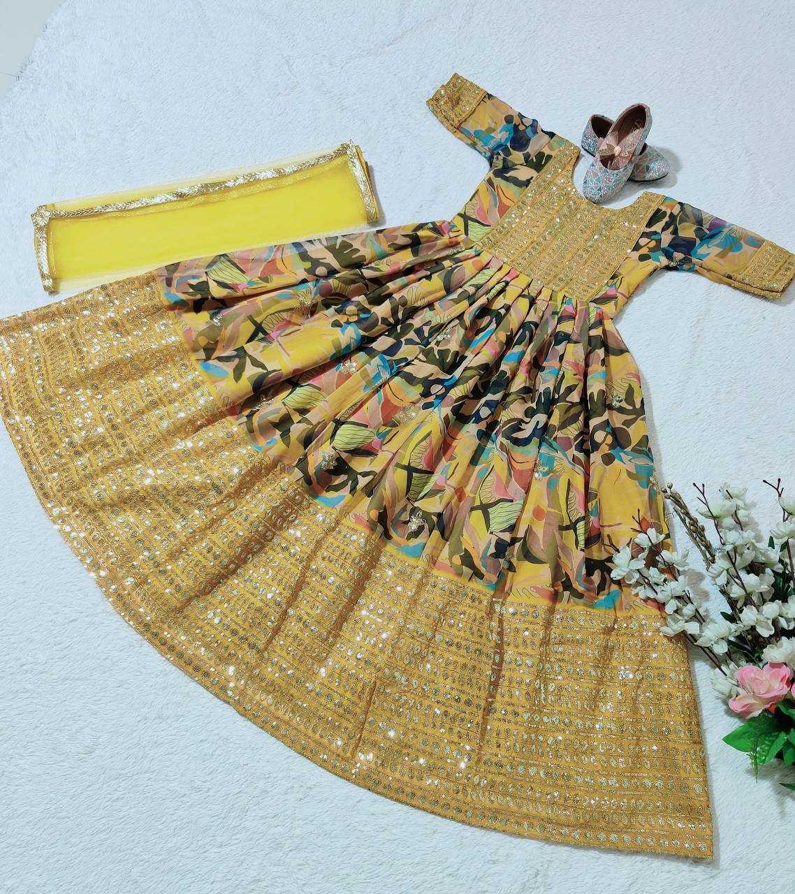 YNF FAUX GEORGETTE KESH168 MNT48 KIDS WEAR WHOLESALE KIDS GOWNS KIDS TRADITIONAL OUTFITS KIDS ETHNIC GOWNS KIDS FESTIVE WEAR  MANUFACTURER - Deevit International