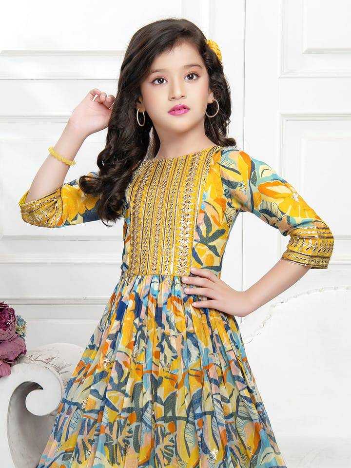 YNF FAUX GEORGETTE KESH168 MNT48 KIDS WEAR WHOLESALE KIDS GOWNS KIDS TRADITIONAL OUTFITS KIDS ETHNIC GOWNS KIDS FESTIVE WEAR  MANUFACTURER - Deevit International