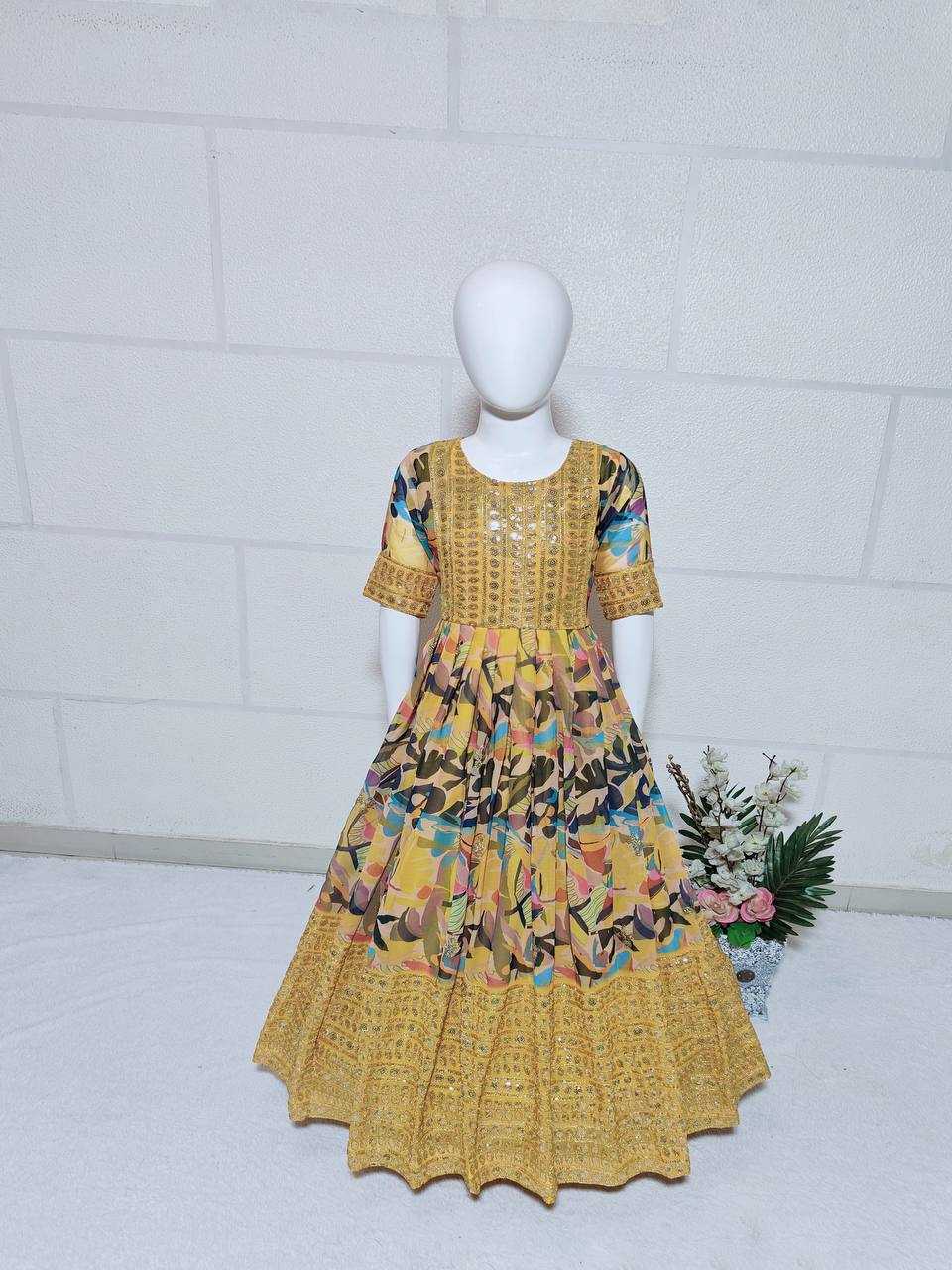 YNF FAUX GEORGETTE KESH168 MNT48 KIDS WEAR WHOLESALE KIDS GOWNS KIDS TRADITIONAL OUTFITS KIDS ETHNIC GOWNS KIDS FESTIVE WEAR  MANUFACTURER - Deevit International