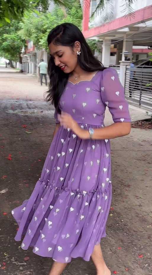 YNF FAUX GEORGETTE KESH243 1028 KURTIS WHOLESALE PARTY WEAR FANCY GEORGETTE PURPLE KURTIS MANUFACTURER - Deevit International