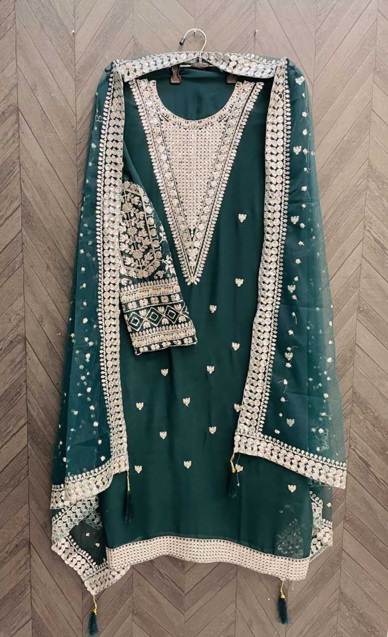 YNF FAUX GEORGETTE RIN129 147 SUITS & DRESSES WHOLESALE PAKISTANI FAUX GEORGETTE WEDDING COLLECTIONS SUITS MANUFACTURE - Deevit International