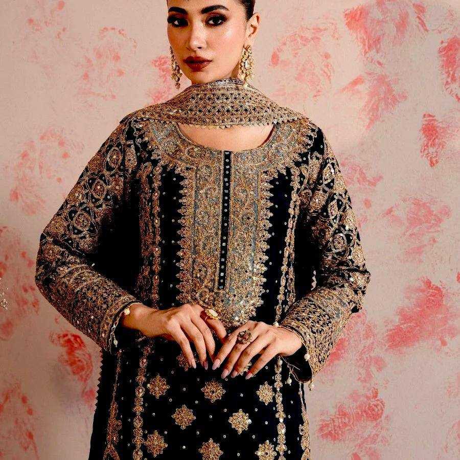 YNF FAUX GEORGETTE RIN169 5782 SUITS & DRESSES WHOLESALE EMBROIDERY PAKISTANI LADIES GEORGETTE SUITS MANUFACTURER - Deevit International