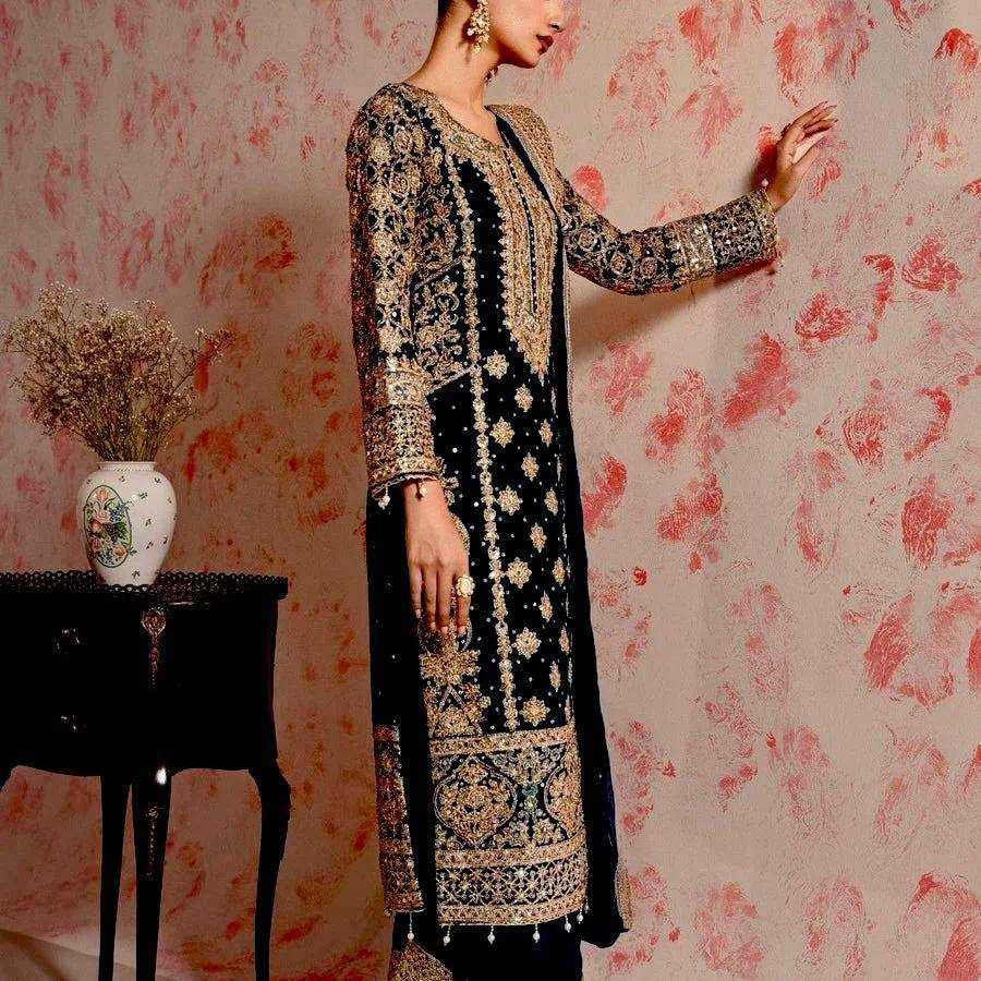 YNF FAUX GEORGETTE RIN169 5782 SUITS & DRESSES WHOLESALE EMBROIDERY PAKISTANI LADIES GEORGETTE SUITS MANUFACTURER - Deevit International