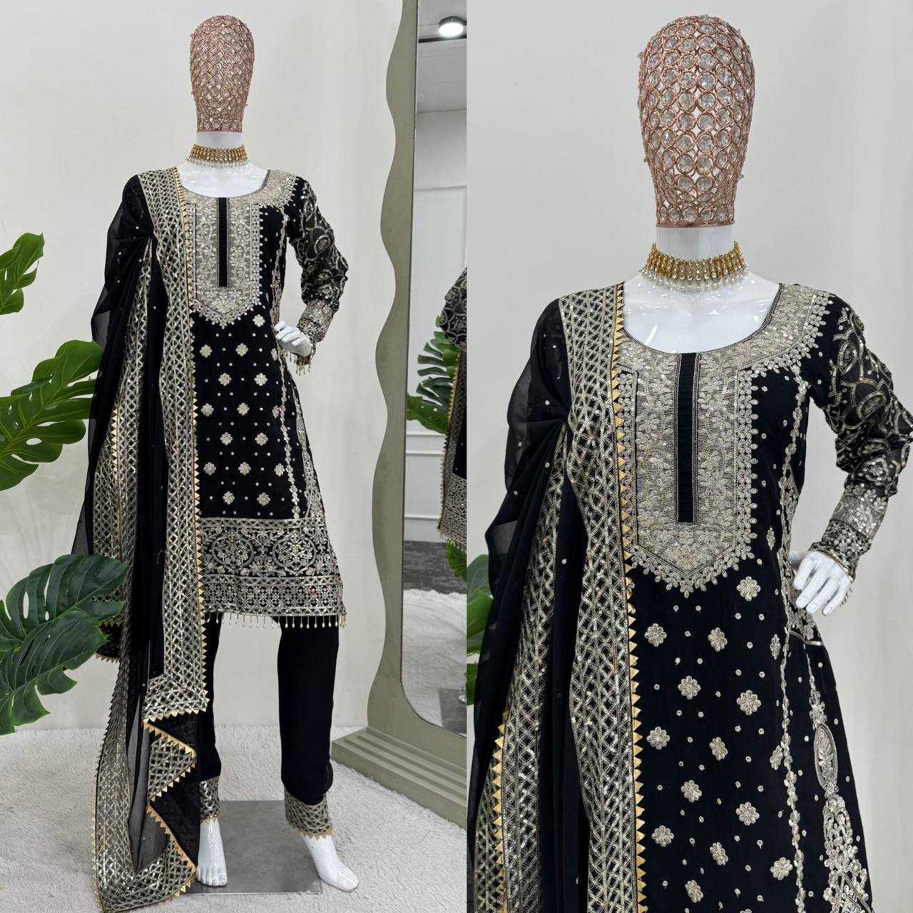 YNF FAUX GEORGETTE RIN169 5782 SUITS & DRESSES WHOLESALE EMBROIDERY PAKISTANI LADIES GEORGETTE SUITS MANUFACTURER - Deevit International