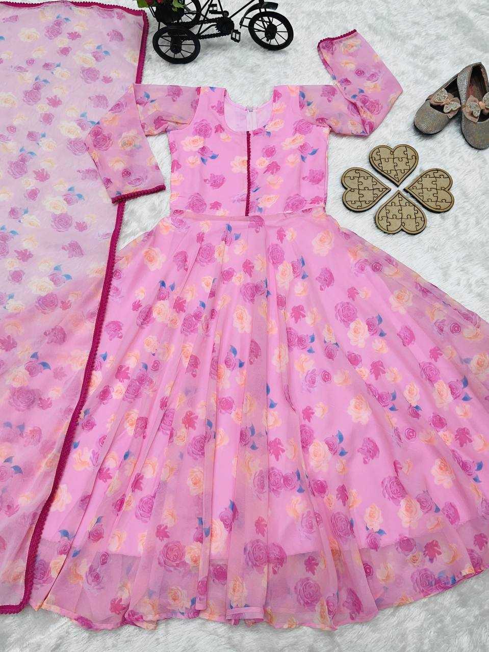 YNF FAUX GEORGETTERIN154 191 KIDS WEAR WHOLESALE KIDS GOWNS KIDS TRADITIONAL OUTFITS KIDS ETHNIC GOWNS KIDS FESTIVE WEAR MANUFACTURER - Deevit International