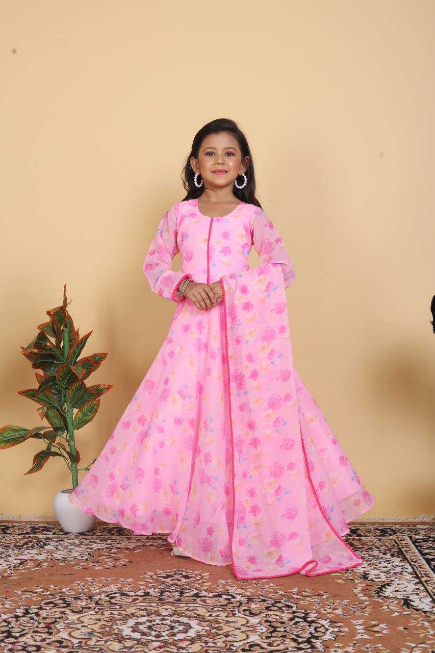 YNF FAUX GEORGETTERIN154 191 KIDS WEAR WHOLESALE KIDS GOWNS KIDS TRADITIONAL OUTFITS KIDS ETHNIC GOWNS KIDS FESTIVE WEAR MANUFACTURER - Deevit International