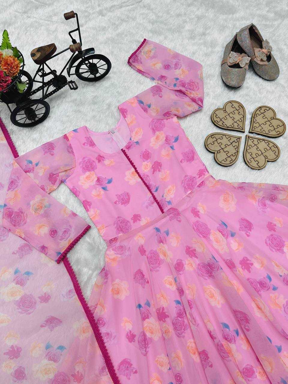 YNF FAUX GEORGETTERIN154 191 KIDS WEAR WHOLESALE KIDS GOWNS KIDS TRADITIONAL OUTFITS KIDS ETHNIC GOWNS KIDS FESTIVE WEAR MANUFACTURER - Deevit International