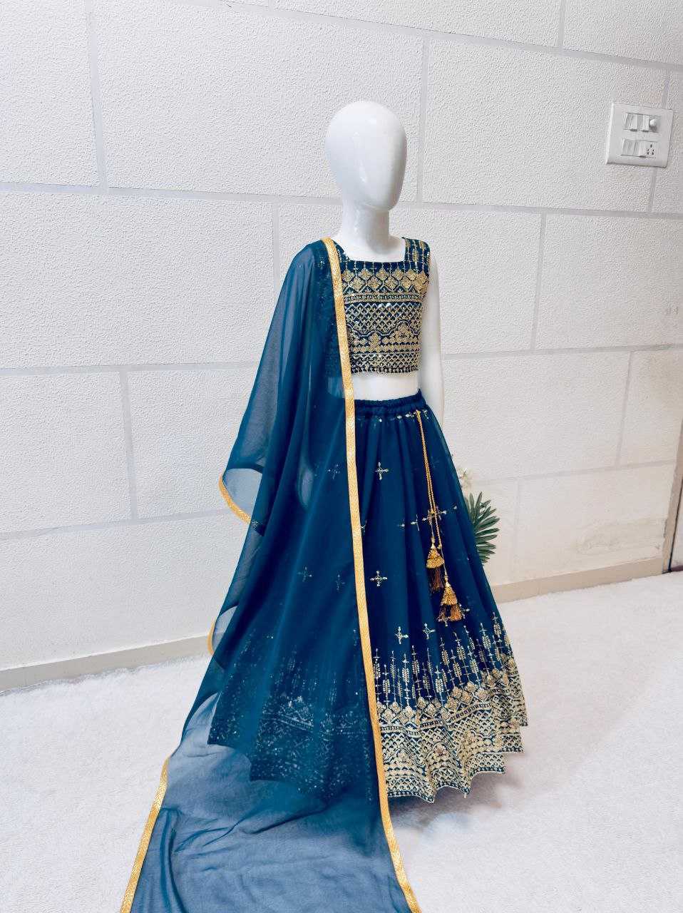 YNF GEORGETTE KESH168 MNT46 KIDS WEAR WHOLESALE KIDS LEHENGA KIDS TRADITIONAL OUTFITS KIDS LEHENGA CHOLI KIDS FESTIVE WEAR KIDS WEDDING OUTFITS MANUFACTURER - Deevit International