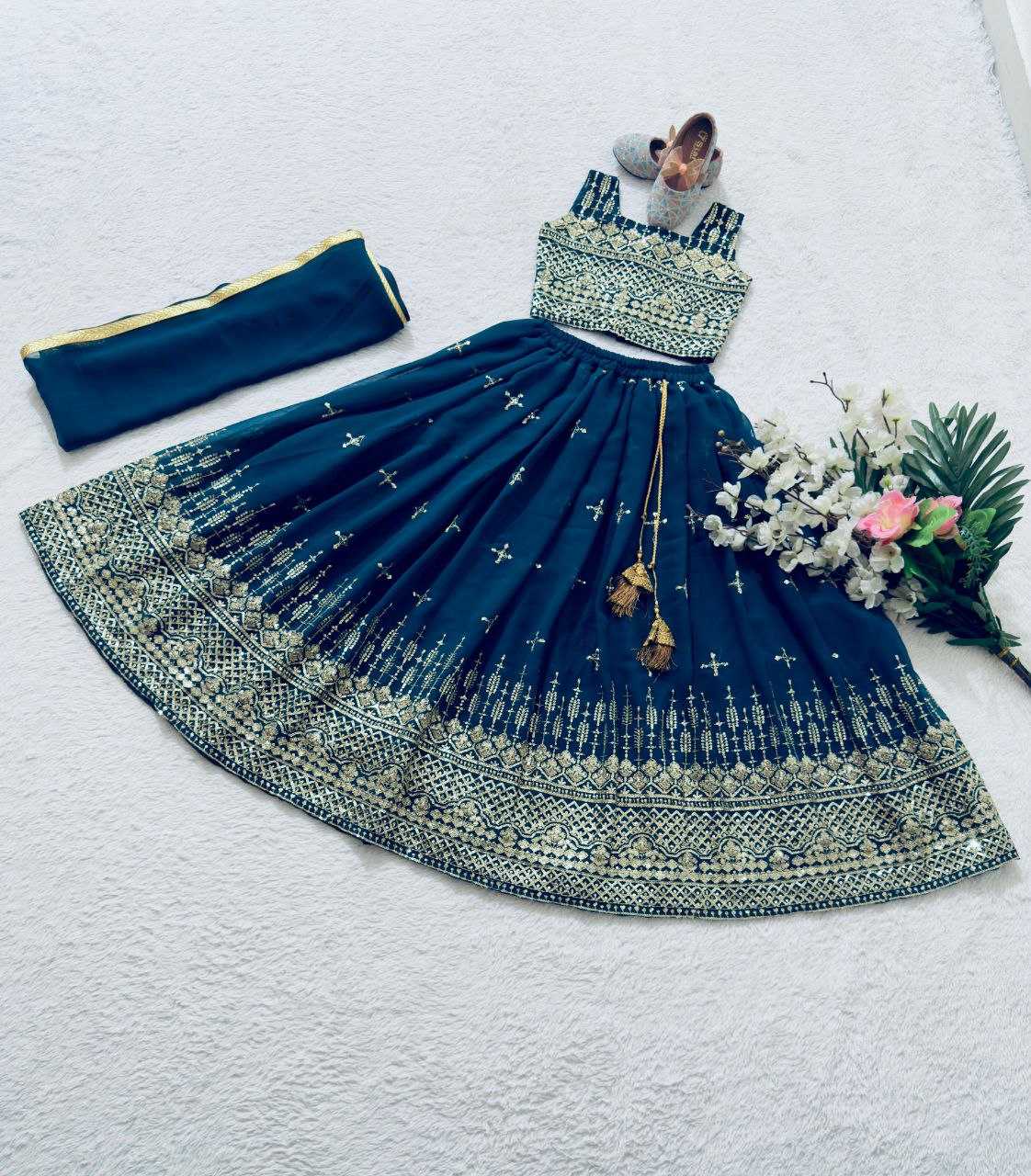 YNF GEORGETTE KESH168 MNT46 KIDS WEAR WHOLESALE KIDS LEHENGA KIDS TRADITIONAL OUTFITS KIDS LEHENGA CHOLI KIDS FESTIVE WEAR KIDS WEDDING OUTFITS MANUFACTURER - Deevit International