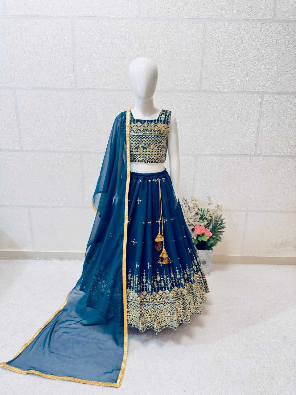 YNF GEORGETTE KESH168 MNT46 KIDS WEAR WHOLESALE KIDS LEHENGA KIDS TRADITIONAL OUTFITS KIDS LEHENGA CHOLI KIDS FESTIVE WEAR KIDS WEDDING OUTFITS MANUFACTURER - Deevit International