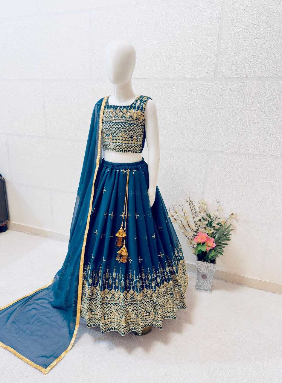 YNF GEORGETTE KESH168 MNT46 KIDS WEAR WHOLESALE KIDS LEHENGA KIDS TRADITIONAL OUTFITS KIDS LEHENGA CHOLI KIDS FESTIVE WEAR KIDS WEDDING OUTFITS MANUFACTURER - Deevit International