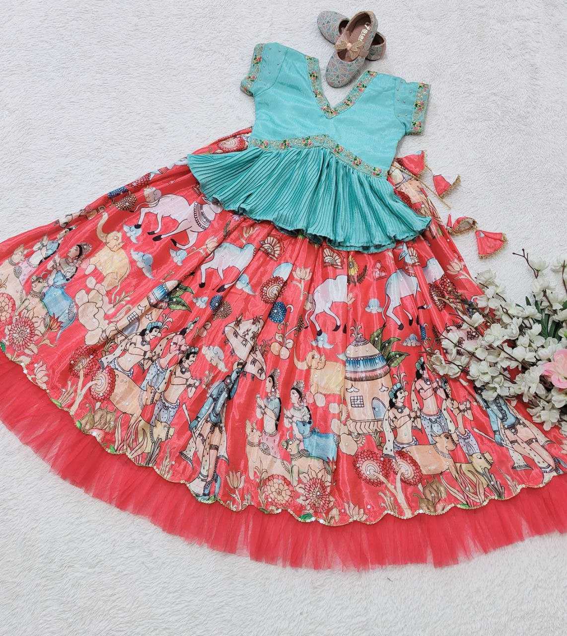 YNF GEORGETTE KESH168 MNT47 KIDS WEAR WHOLESALE KIDS LEHENGA KIDS TRADITIONAL OUTFITS KIDS LEHENGA CHOLI KIDS FESTIVE WEAR KIDS WEDDING OUTFITS MANUFACTURER - Deevit International