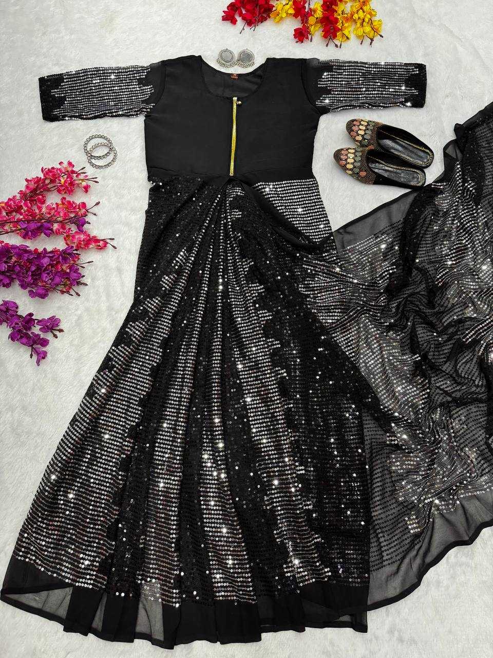 YNF GEORGETTE KESH223 DSF06 SAREES WHOLESALE FANCY GOWNS PARTY WEAR GEORGETTE SAREES GOWNS DESIGNER MANUFACTURER - Deevit International