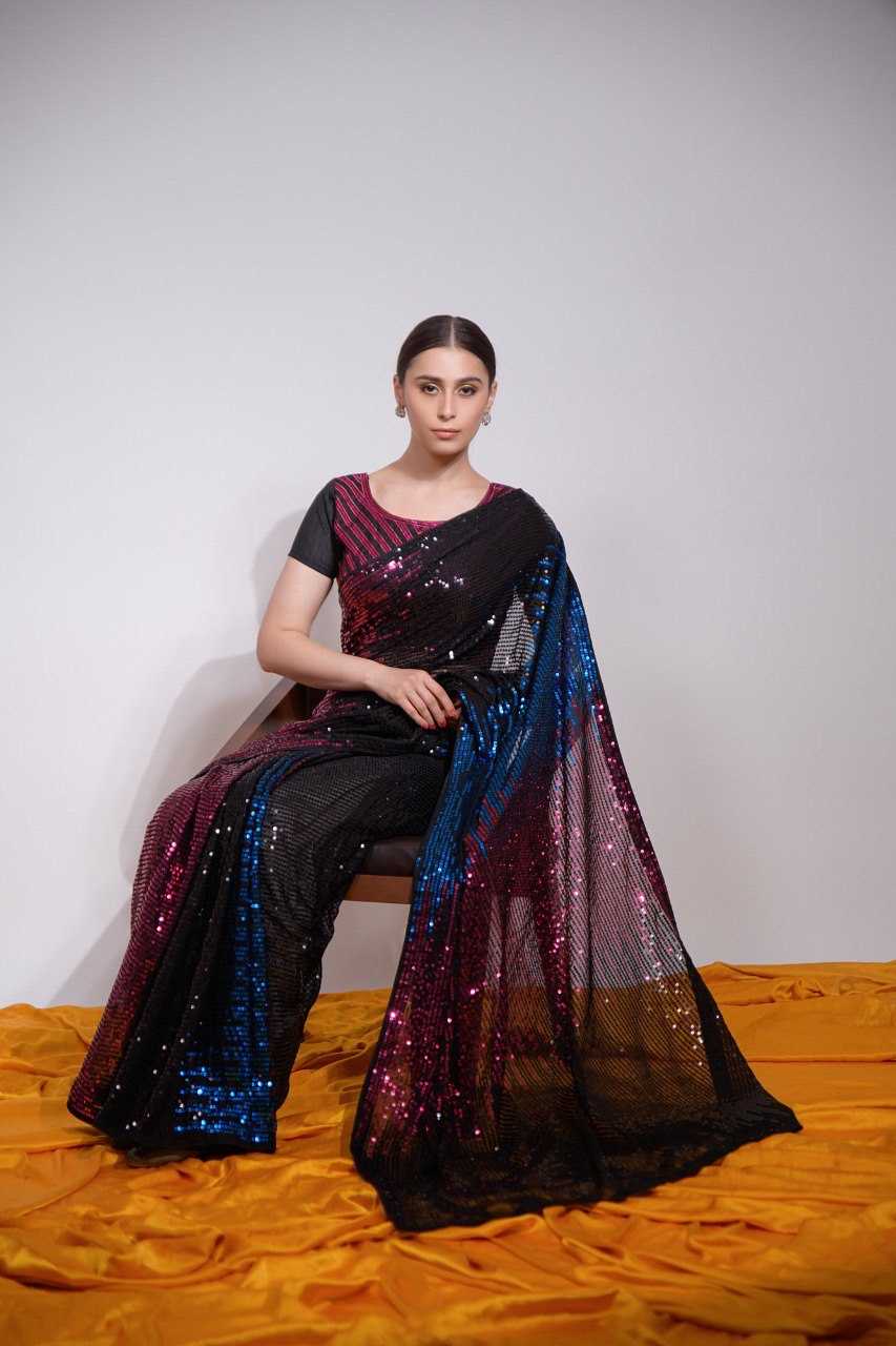 YNF GEORGETTE RIN151 524 SAREES WHOLESALE GEORGETTE PARTY WEAR DESIGNER TRADITIONAL FANCY SAREES MANUFACTURER - Deevit International