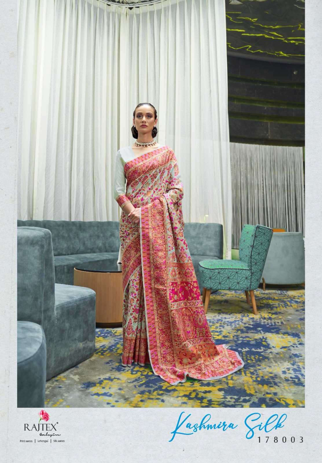 YNF HANDLOOM SILK RAJ TEX KESH235 178000 SERIES CLOTHING BRANDS WHOLESALE SAREES MANUFACTURER - Deevit International