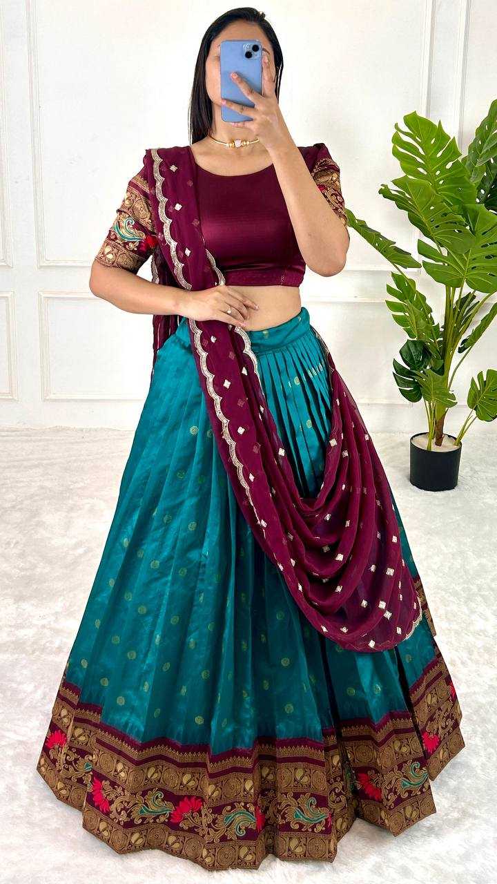 YNF JACQUARD KESH162 307 LEHENGAS WHOLESALE SILK WEDDING LEHENGA WITH DUPTTA LEHENGAS MANUFACTURE - Deevit International