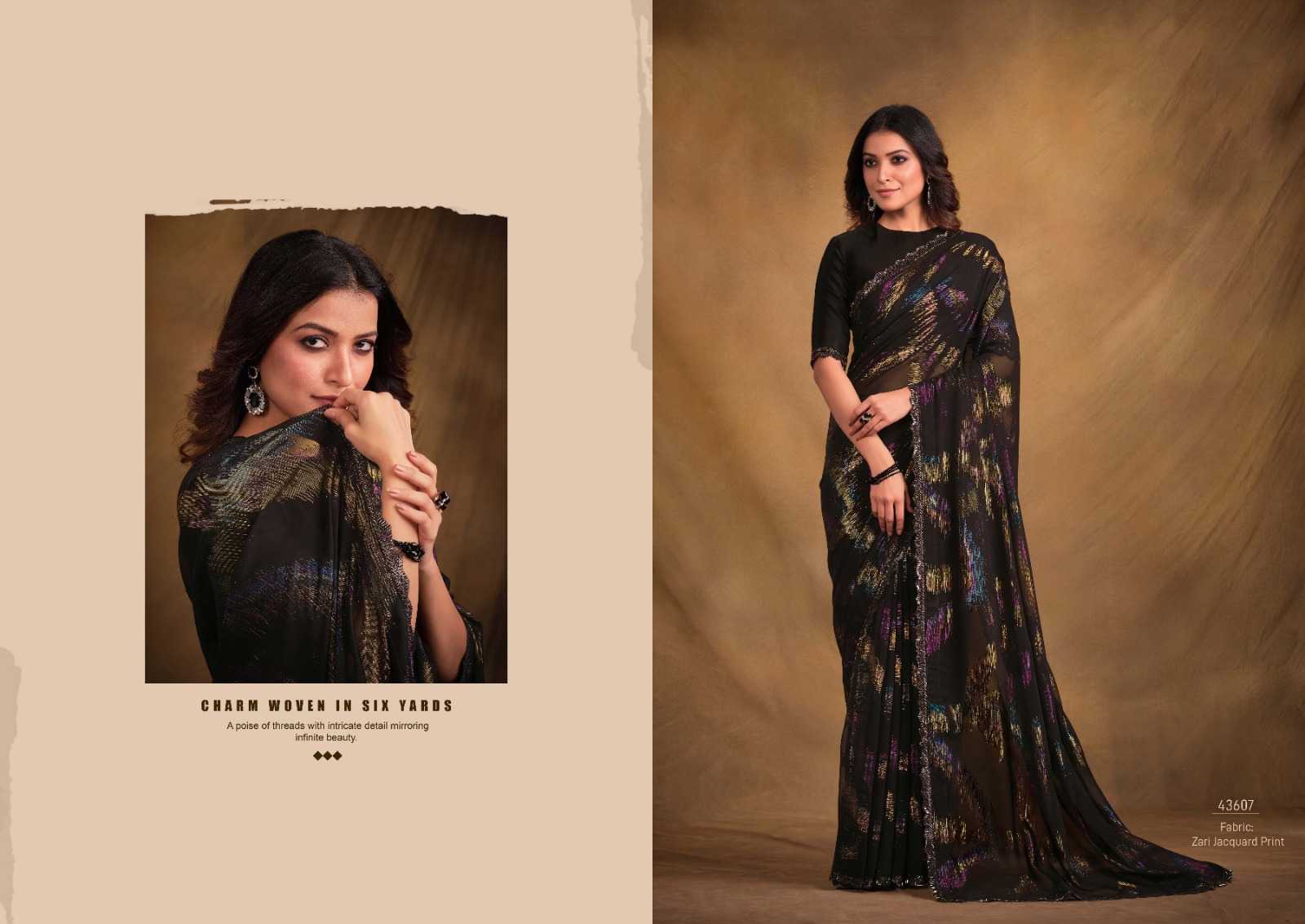 YNF JACQUARD MAHOTSAV RIN195 43600 43607 CLOTHING BRANDS WHOLESALE SAREES MANUFACTURER - Deevit International