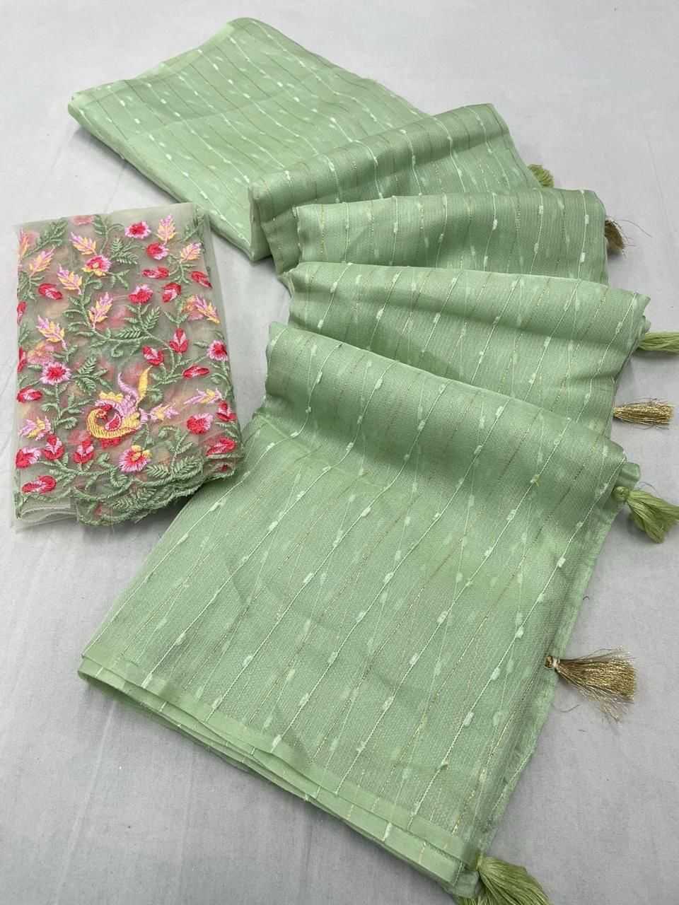 YNF JUTE KESH255 ETF04 SAREES WHOLESALE SEQUENCE TRADITIONAL EMBROIDERY LADIES SAREES MANUFACTURER - Deevit International