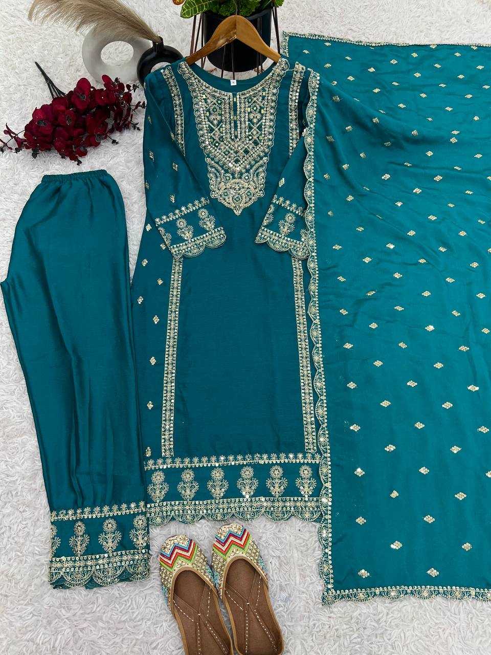 YNF KESH128 5001 SUITS & DRESSES WHOLESALE EMBROIDERY PARTY WEAR LADIES ZARI SUITS MANUFACTURER - Deevit International