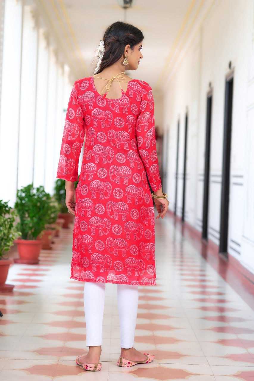 YNF KOTA CHEX KESH243 1033 KURTIS WHOLESALE CASUAL FULL SLEEVE PINK KURTIS MANUFACTURER - Deevit International