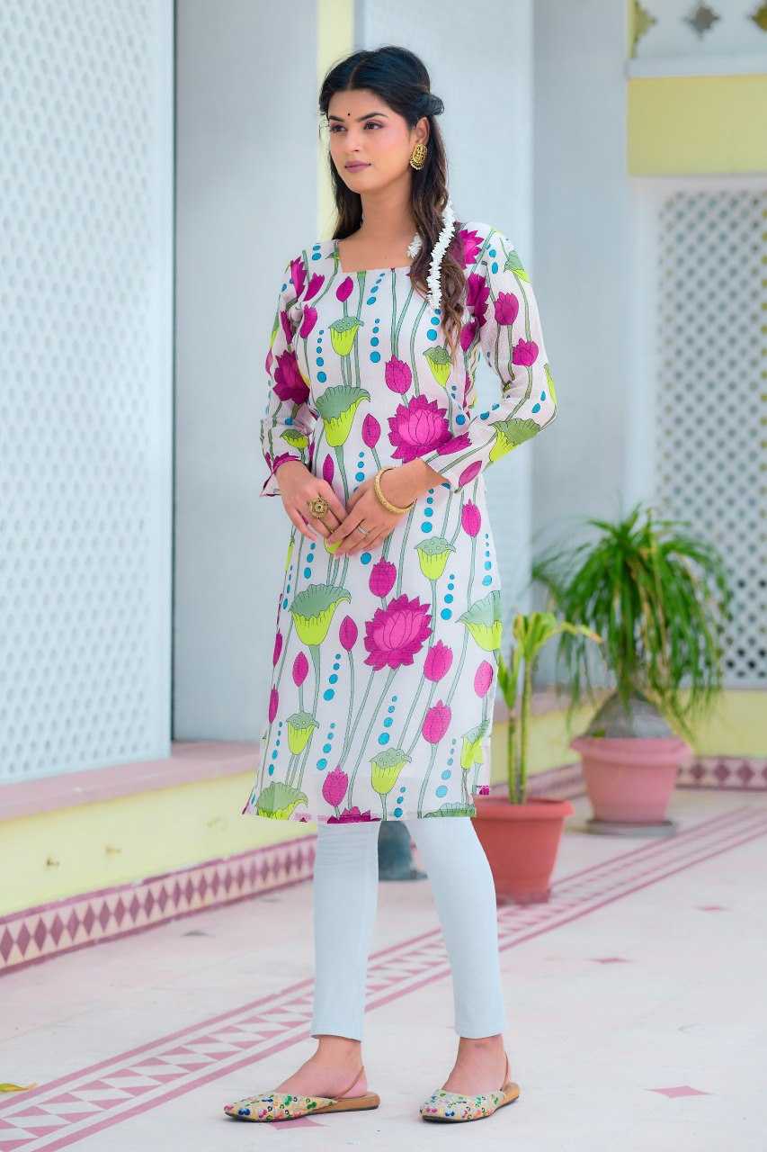 YNF KOTA CHEX KESH243 1035 KURTIS WHOLESALE FESTIVE PRINTED 3/4 SLEEVE KURTIS MANUFACTURER - Deevit International