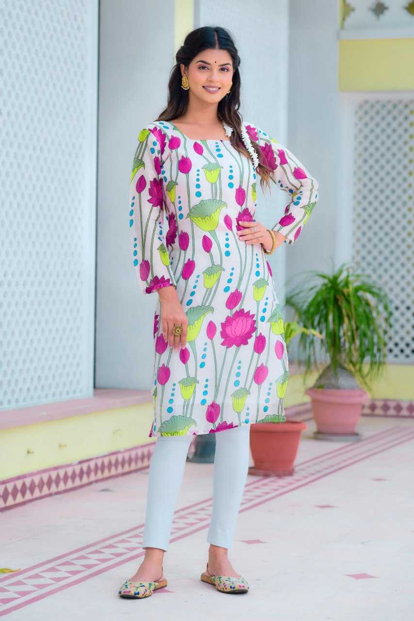 YNF KOTA CHEX KESH243 1035 KURTIS WHOLESALE FESTIVE PRINTED 3/4 SLEEVE KURTIS MANUFACTURER - Deevit International