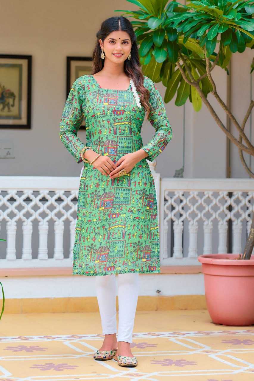 YNF KOTA CHEX KESH243 1038 KURTIS WHOLESALE FESTIVE PRINTED LADIES FULL SLEEVE KURTIS MANUFACTURER - Deevit International